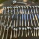 Cutlery set consisting of 49 pieces in silver metal, antique and collector's item