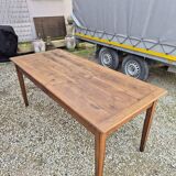 Antique rustic farmhouse table in solid oak, 19th century