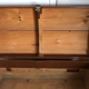 Ancient wooden and faux leather trunk