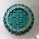 Woven ceramic fruit bowl from the 1950s