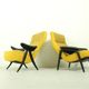 Theo Ruth pour les chaises Artifort Modèle 107 et 137 en Hallingdal Kvadrat.