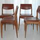 Suite de 4 chaises scandinaves des années 60