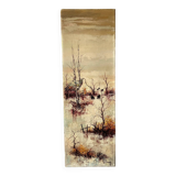 Tableau huile sur toile vintage
