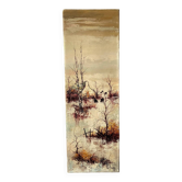 Vintage oil painting on canvas