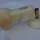 Small wall spot in white metal, vintage 1980