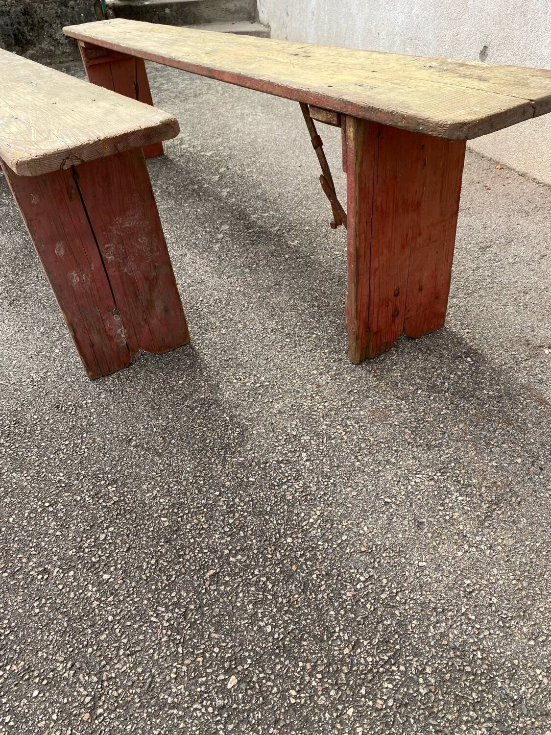 Pair of folding benches