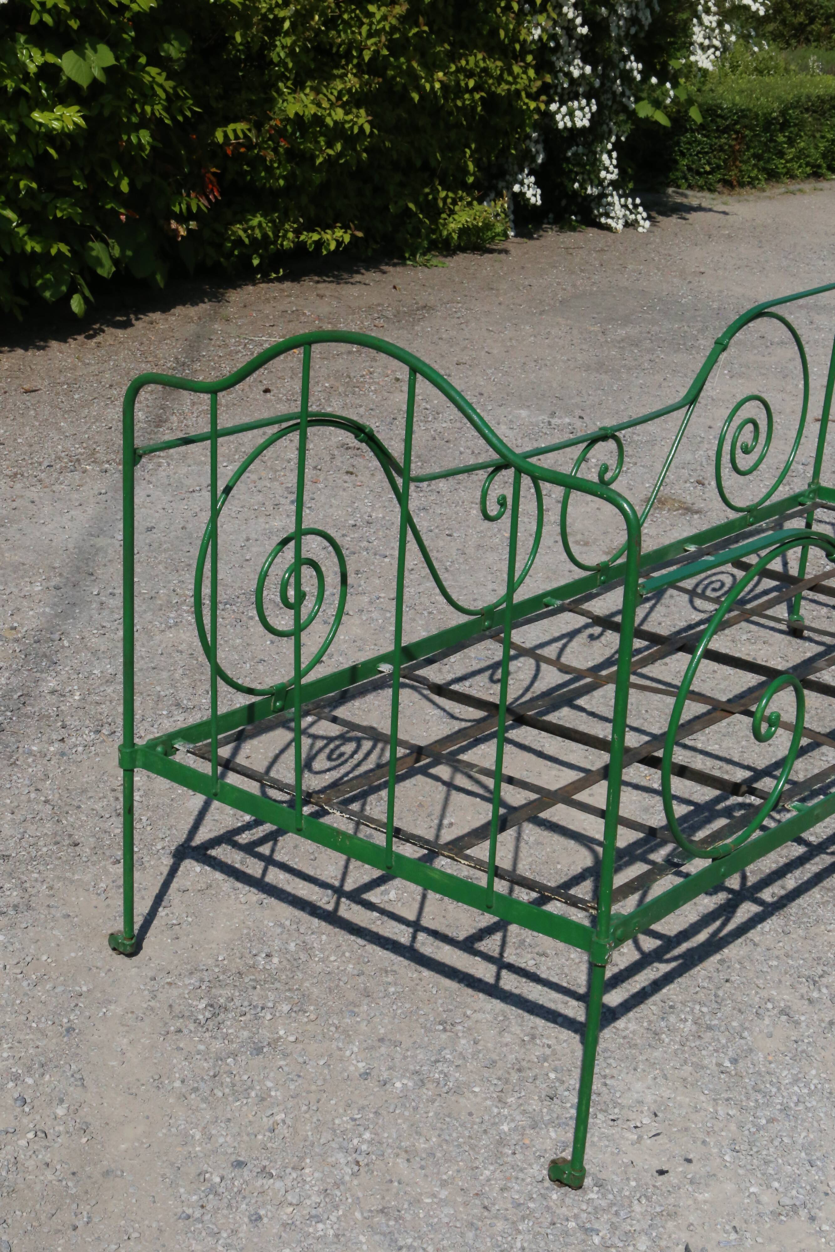 Antique metal bed, vintage