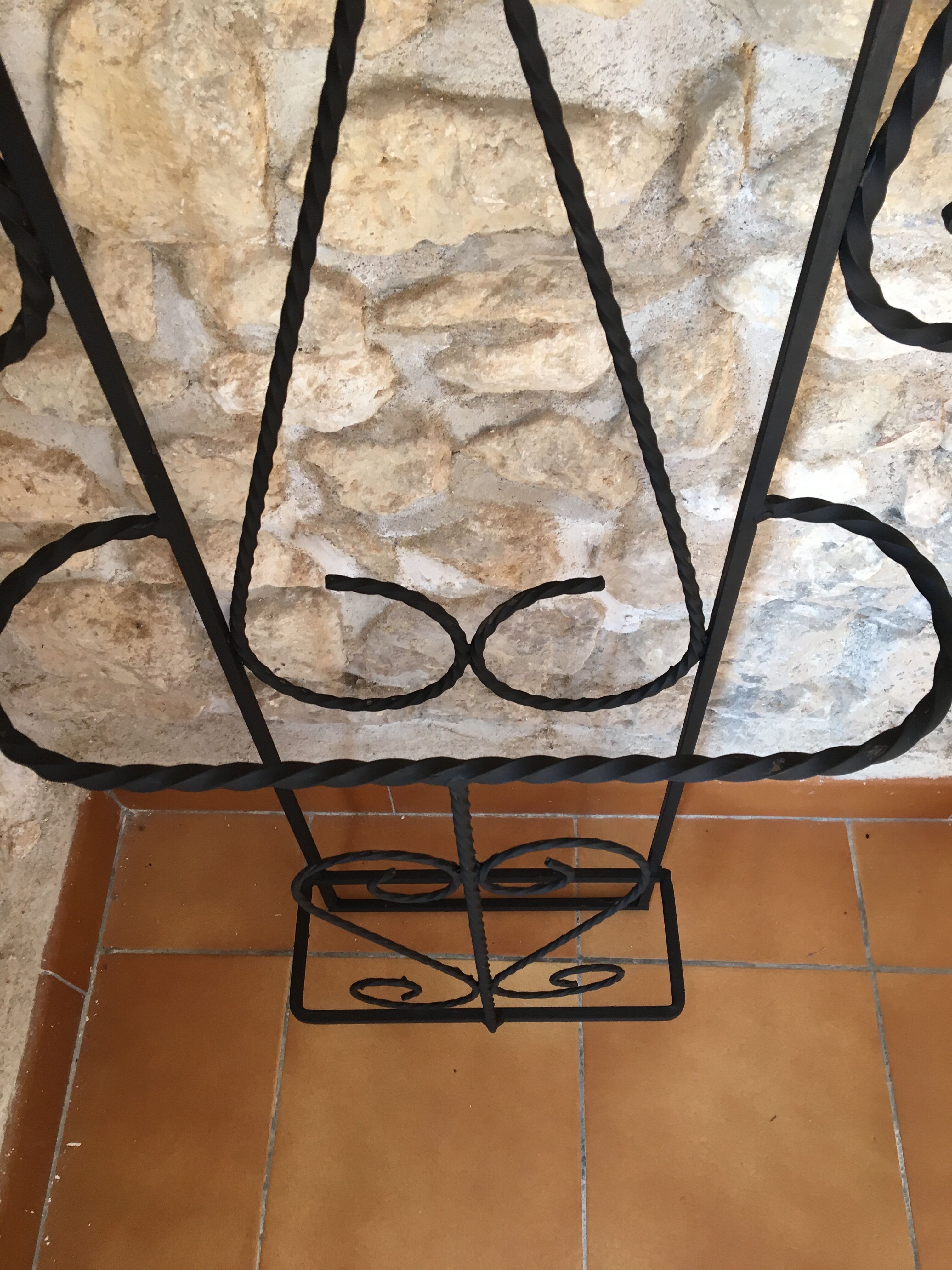 Black wrought iron coat racks