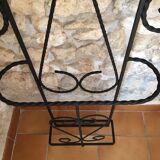 Black wrought iron coat racks