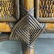Vintage bamboo and wood rattan desk