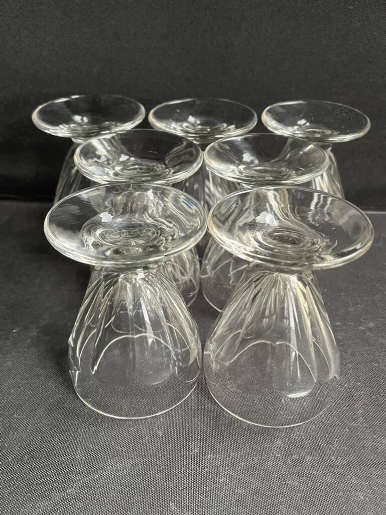 7 port glasses cut crystal