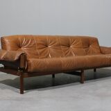 MP13 Sofa in Leather and Rosewood from Percival Lafer, 1970s