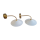 Pair of opaline wall lamps