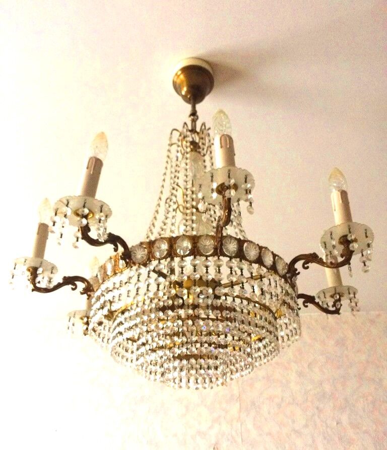 Hot air balloon chandelier 8 stamp fires
