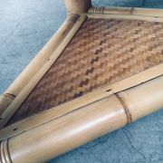 Handcrafted Bamboo Corner Table Set, 1970s, Set of 2