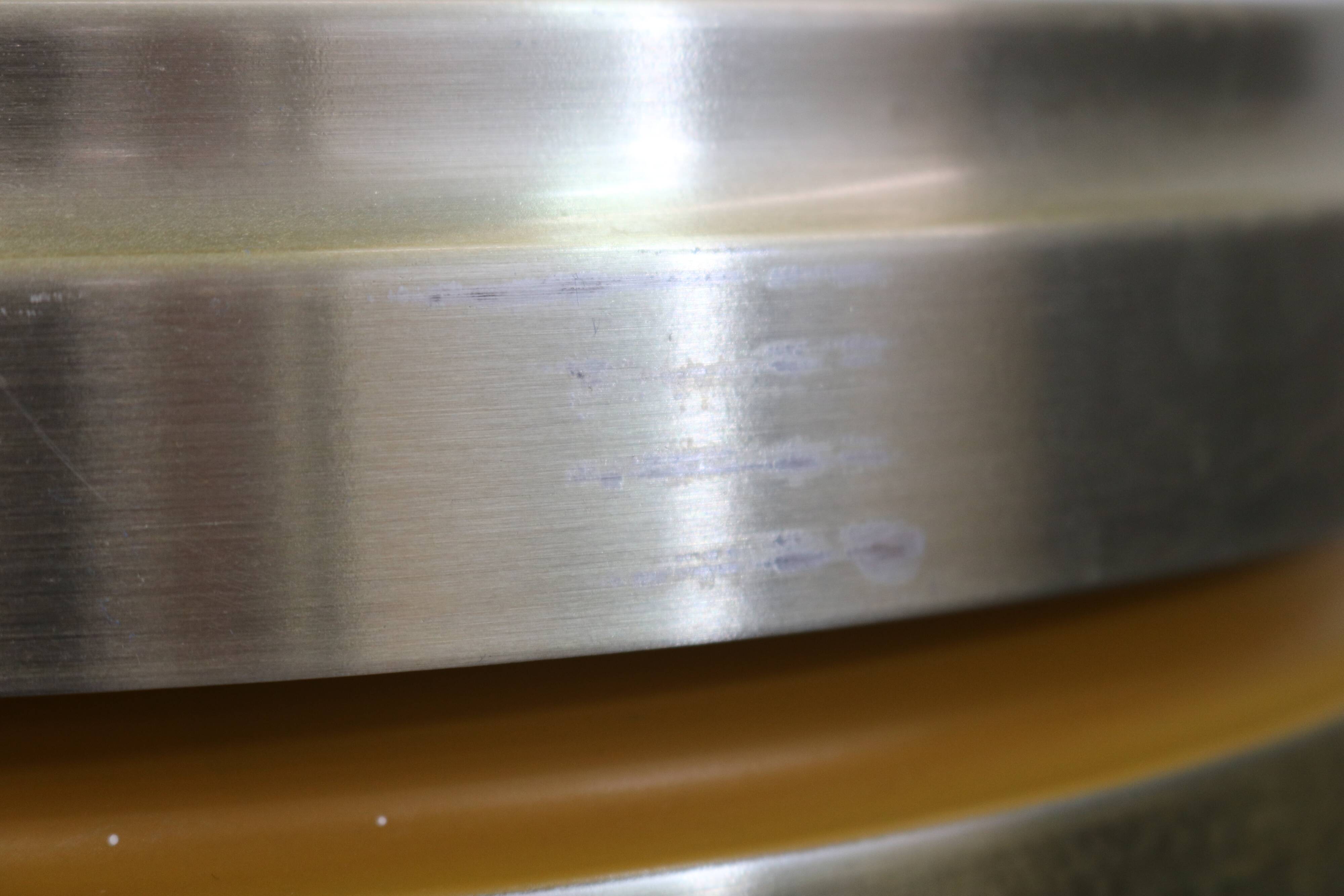 Golden vintage brass lamp: 1970s Scandinavian Mid-Century Modern