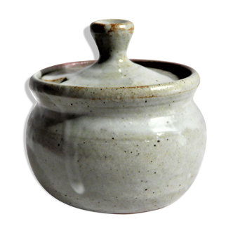 Enamelled ceramic pot