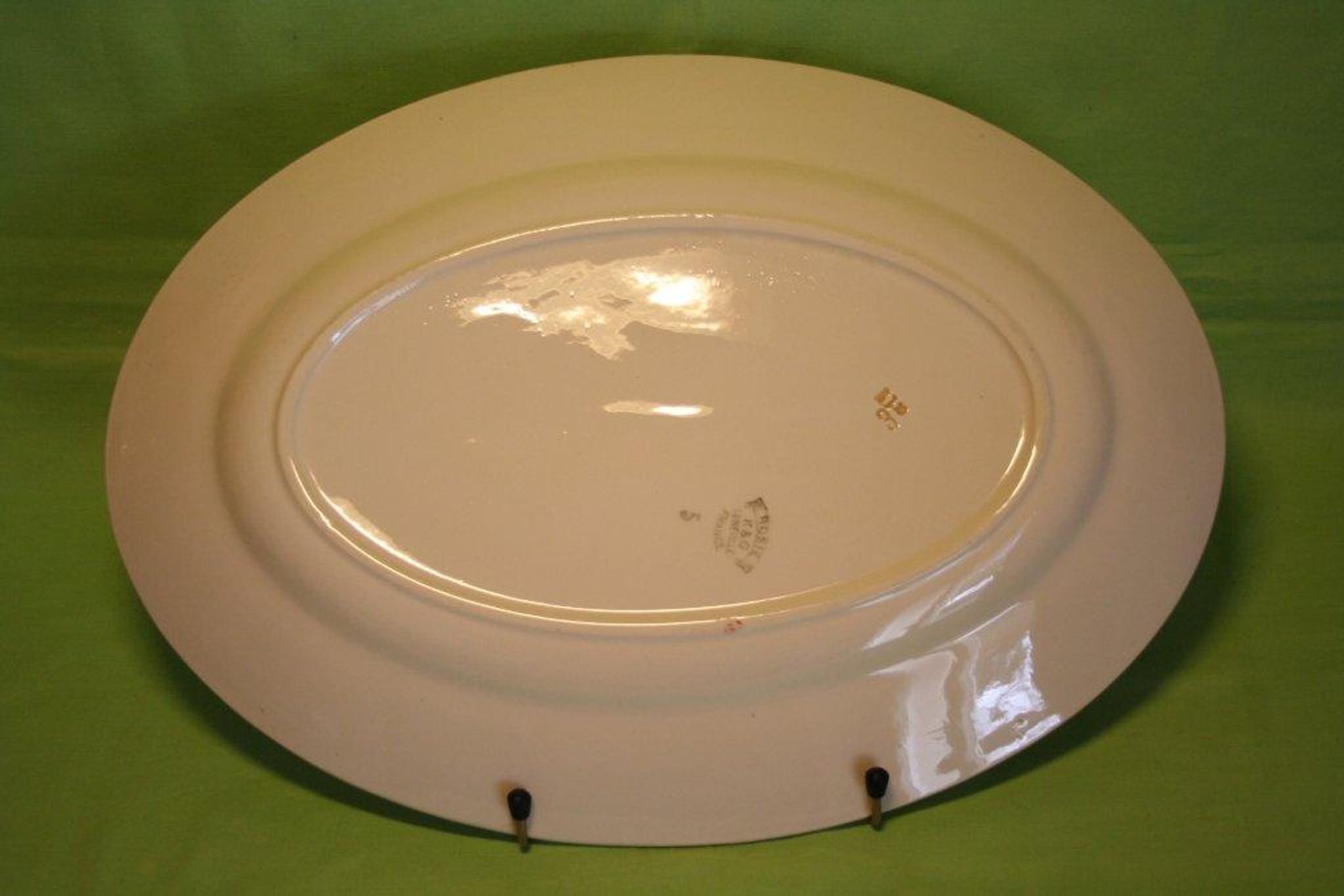 Plat de service ovale K & G motif roses