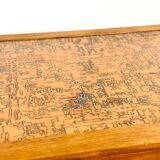 Scandinavian coffee table in copper, 1960.