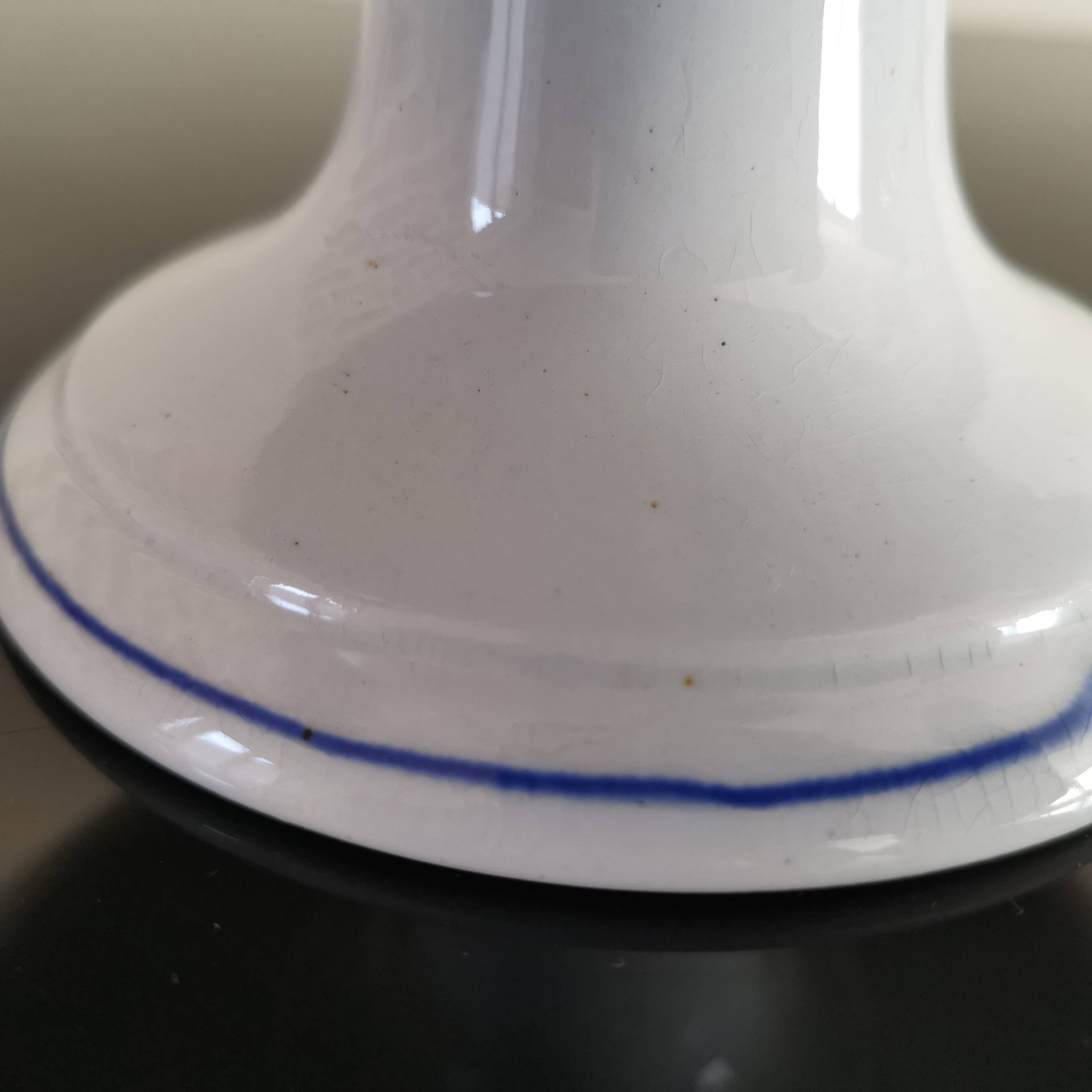 Old earthenware compote bowl L'Amandinoise St Amand France