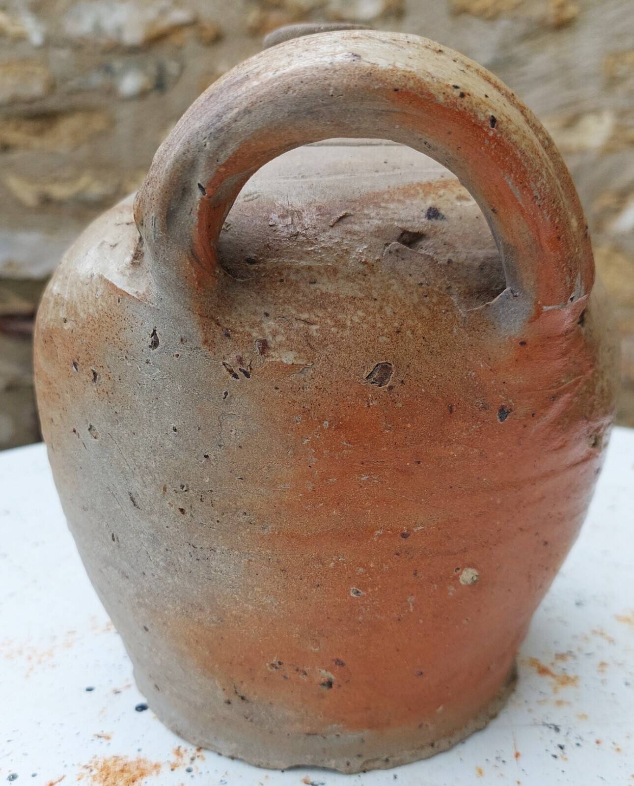 Stoneware jar from Puisaye, early 20th century.