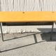 Vintage 2-seater desk with large metal locker