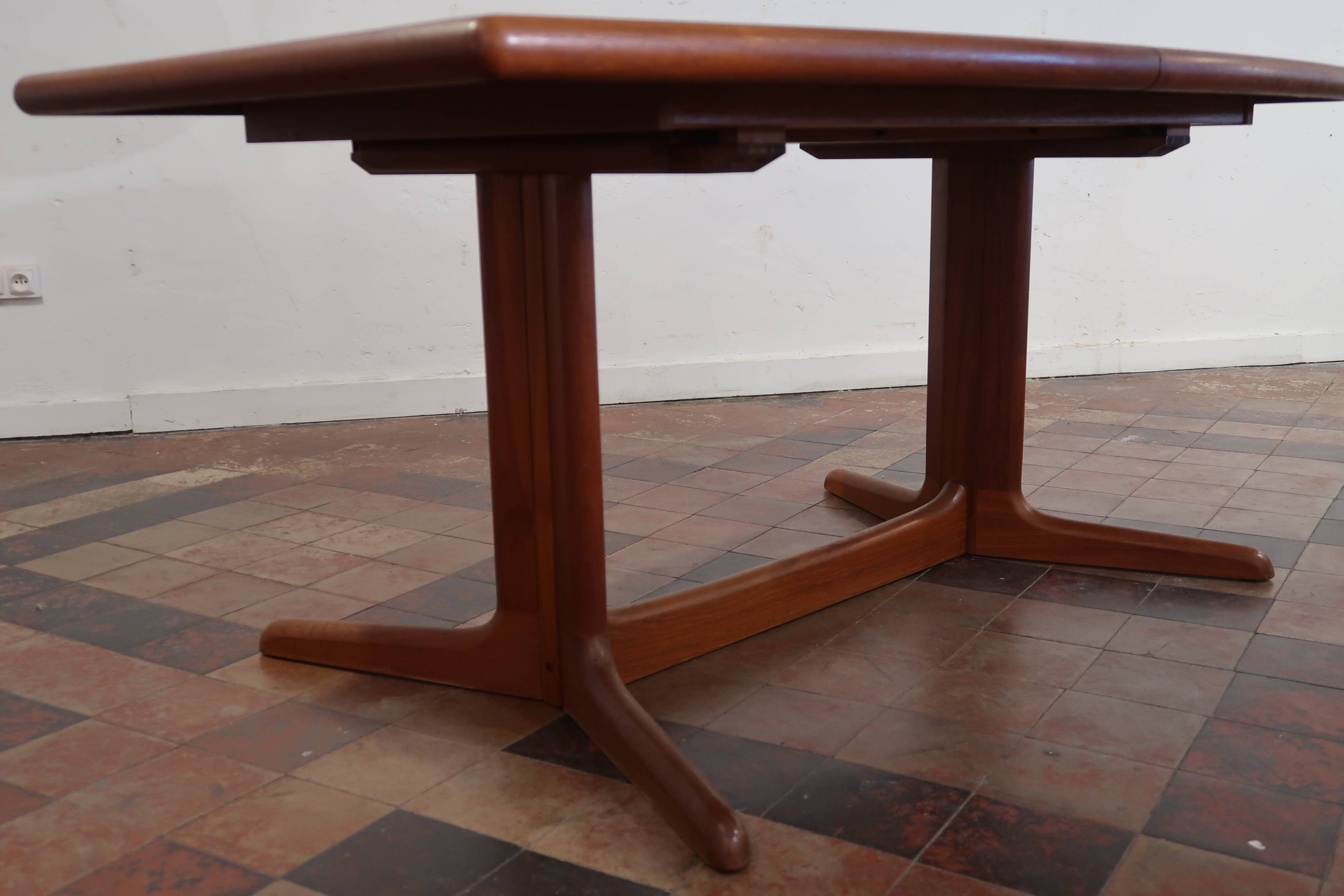 Table dining teak with extensions, Denmark 1960's