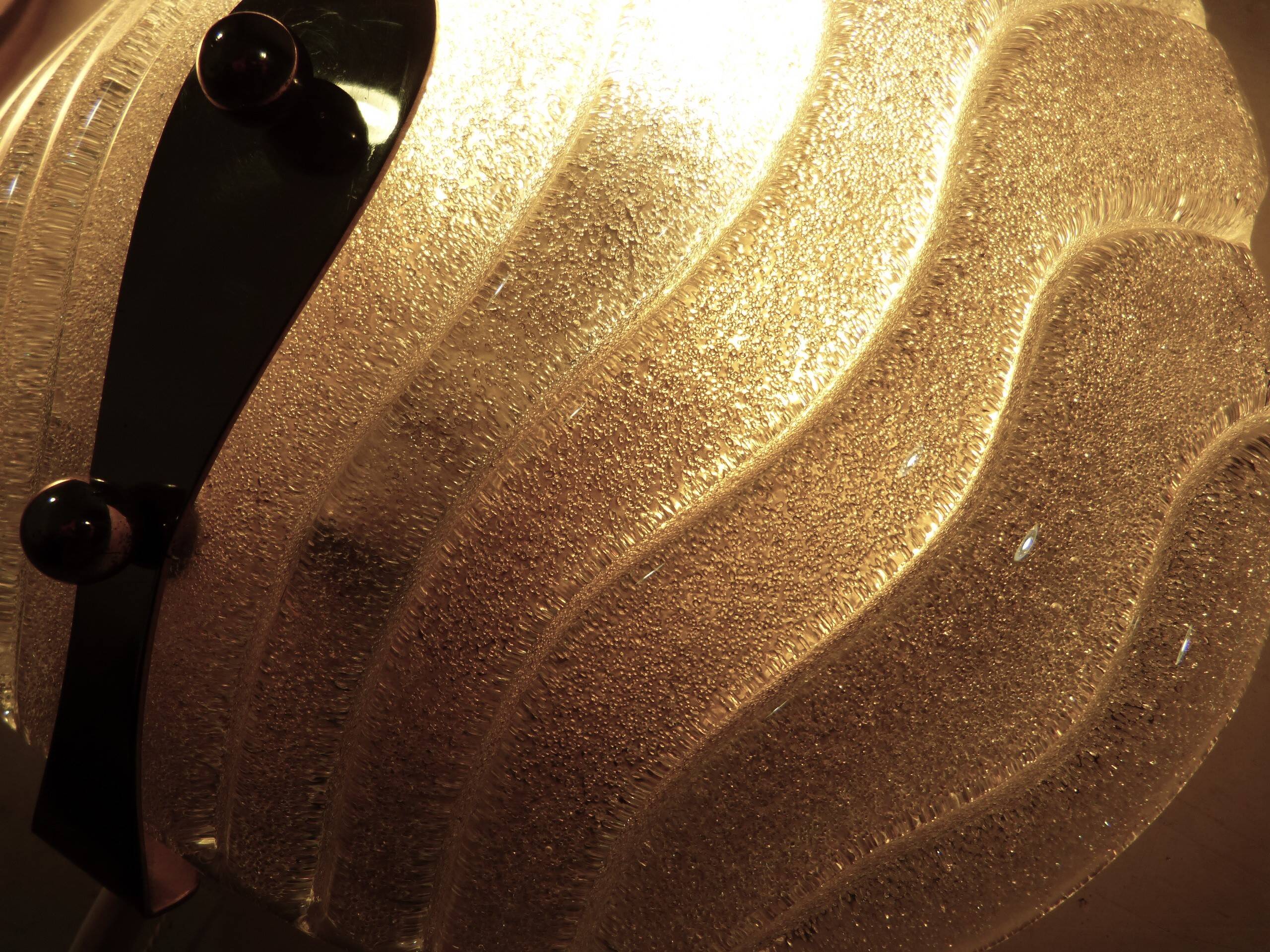 Set of 2 Murano glass wall lamps by Hillebrand 1960’s