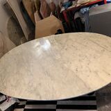Marble dining table and steel legs