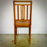 "Reconstruction" chairs 40/50 in oak and trompe l'oeil canning