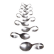 Postmodern Set of Twelve Steel Serving Spoon by Pinti, Italy, 1980s