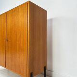 1960s Small Vintage Teak Cabinet with Metal Legs