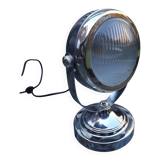 Chrome metal "lighthouse" lamp