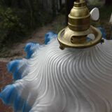 Baladeuse en verre vintage drapée bleu