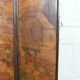 Pyrographed Screen, Mediterranean Medieval Town, Art Nouveau/Deco, 1930