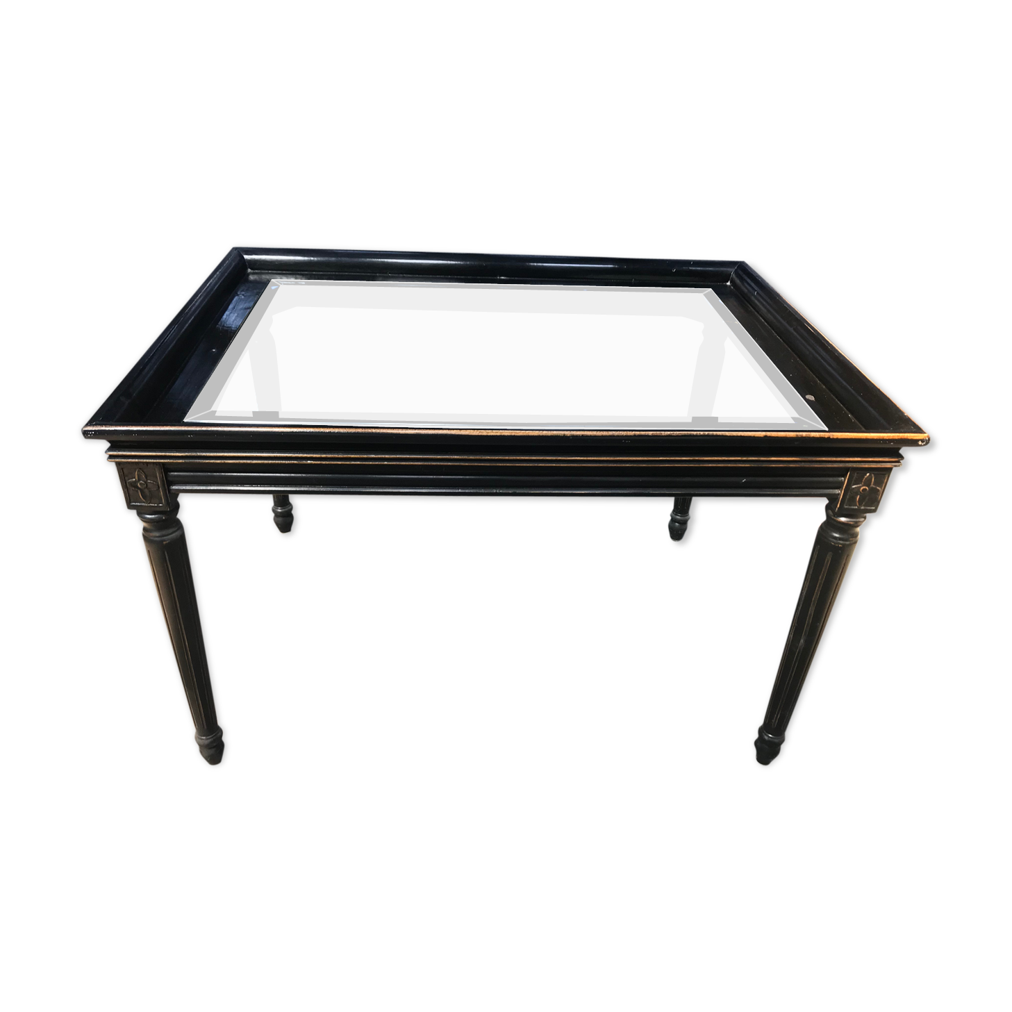 Louis XVI blackened wooden coffee table