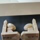 Mexican Bookends in Sombrero/Dozing Against Cactus. Made of onyx.
