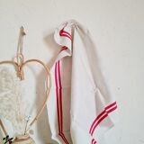 Set of 7 old linen tea towels