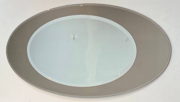 Miroir ovale de Fontana Arte, vers 1970