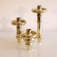 Vintage candle holder with 3 brass lights, Germany 1970