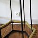 Five brass bar stools and vintage black metal 80s