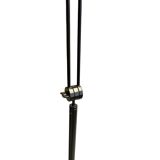 Adjustable / Conical Glass and Black Metal Floor Lamp by Tronconi, 1970s