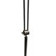 Adjustable / Conical Glass and Black Metal Floor Lamp by Tronconi, 1970s