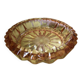 Vintage orange glass ashtray