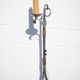 Wrought iron floor lamp Ryckaert JP, Wrought iron and leather floor lamp, living room lamp, 60's