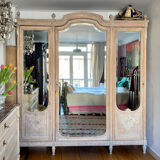 Louis XVI style mirror armoire