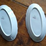 2 porcelain raviers on the golden edge of Limoges Bernardaud