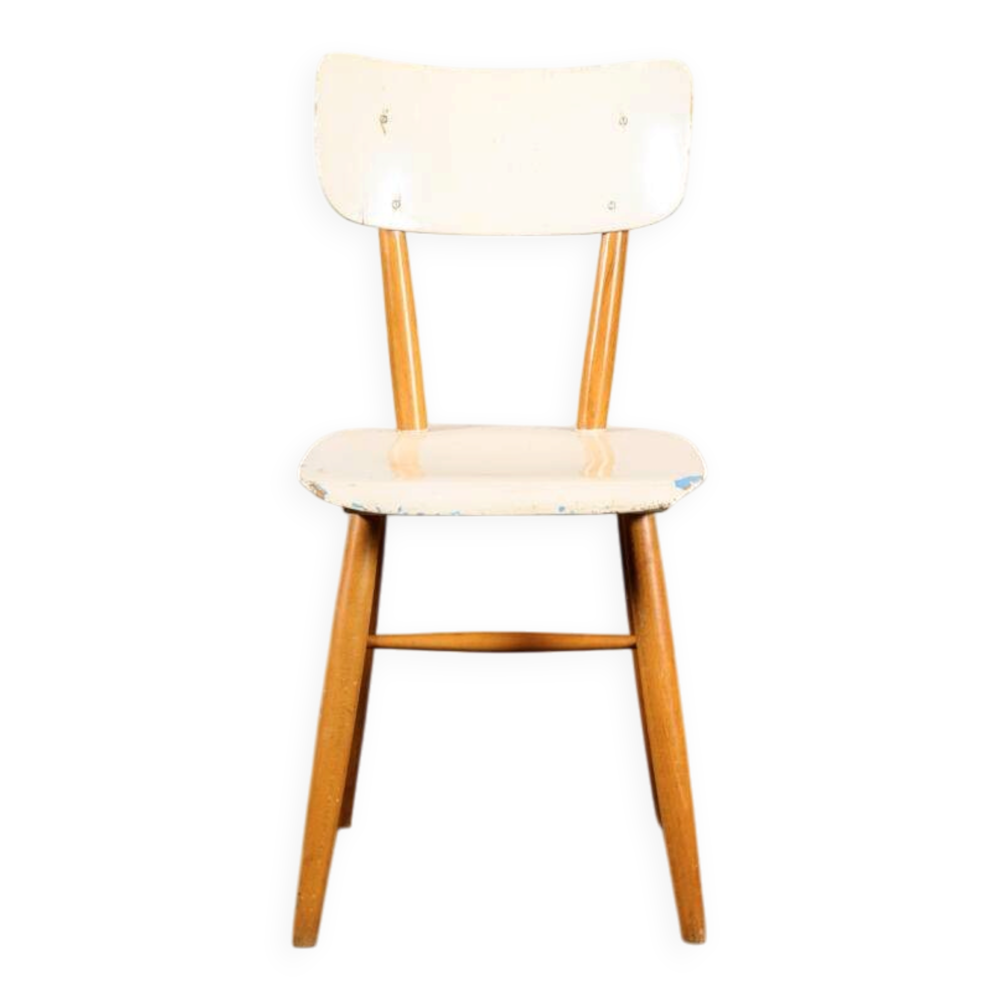 TON wooden and white chair