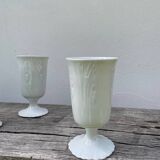 Plain white mazagran cups Limoges Seignolles Edelweis