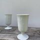 Plain white mazagran cups Limoges Seignolles Edelweis